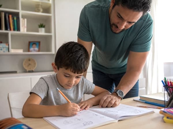Parents using SchoolReady Press resources